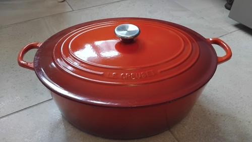 Cocotte fonte ovale - cocotte, rouge