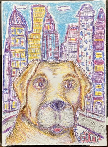 Tableau peinture labrador - peinture,