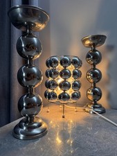 Vintage Set Of KARE DESIGN Space Age Desk Lamp And 2 Candle Holders