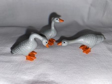 Playmobil Lot De 3 Oies Grises Oiseaux Basse-cour Ferme Animaux