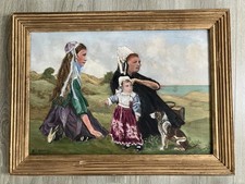 Beau Tableau HST signé MF