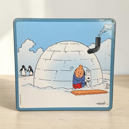 Boîte métal tintin igloo - métal,