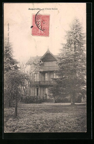 Cpa angerville chalet - cpa,
