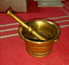 antique small bronze mortar with pestle