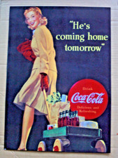 PLAQUE TOLE PUBLICITAIRE COCA