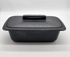 Tupperware Ultra Bread Loaf Pan Black 1.8 L w/ Lid Cover Baking Dish Oven Safe