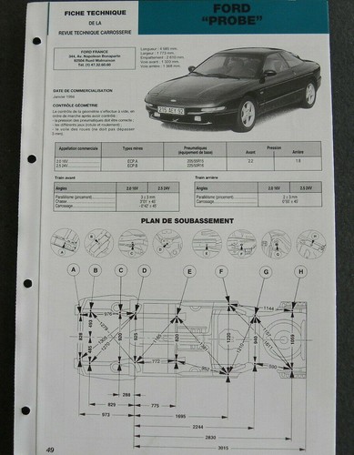 Fiche technique automobile