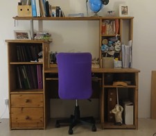 Urgent Grand bureau en pin, 