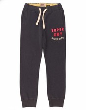 SUPERDRY Mens Graphic Tracksuit Trousers Joggers Medium  Navy Blue Cotton BQ19