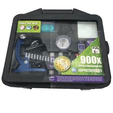 Microscope Kit W/ Slides And Experiments Bresser 900X Lab FOR AGES 8+