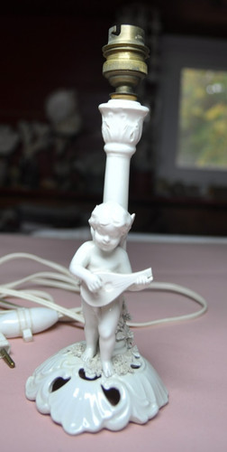 Ancien pied lampe ange - ancien,