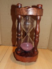 Ancien sablier socle en bois