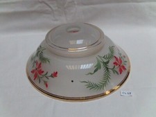antique floral satin glass shade 28 mm hole 1950 Ø 21.9 cm (CL98)