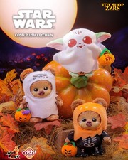 HOTTOYS DISNEY STARWARS EWOKS WICKET GROGU HALLOWEEN COSBI PLUSH KEYCHAIN HOT