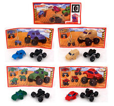 Série Complète Autocross DC053 - DC056 + 4 BPZ Jouets Kinder Italie 2011/12