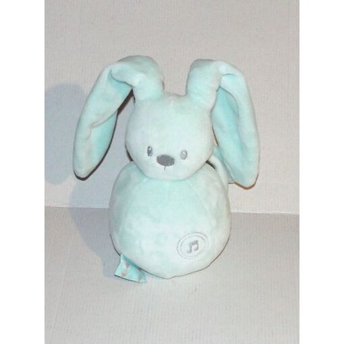 Doudou lapin boule bleu - boule,