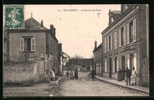 Old postcard Villemeux, Le Bureau de Poste 1909 