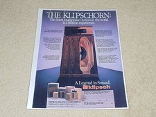 Klipsch Klipschorn Speaker Ad, 1980, 1 pg, Articles, Color, Inside Look