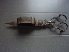 PAIRE CISEAUX A BOUGIE MOUCHETTE ANCIEN ETEIGNOIR FER FORGE 18 EME 19 EME