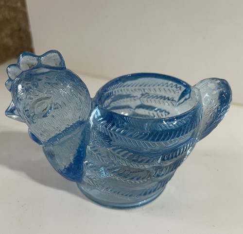 Coquetier ancien verre bleu - ancien, en