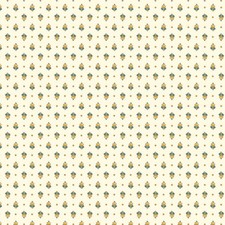 Tissu au mètre coton provençale Figuerolles écru vert all over - MCTISSUS - 3700