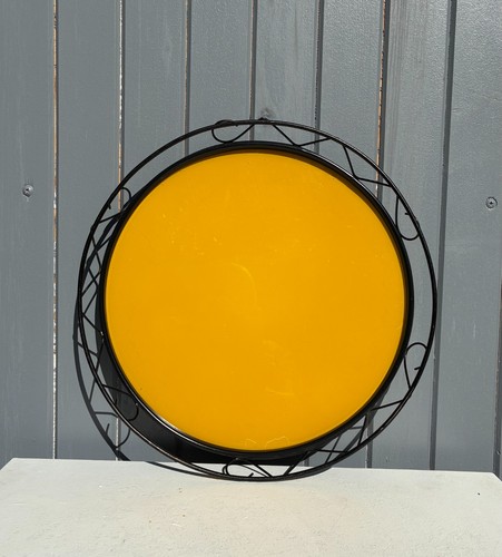 Ancien plateau rond metal - rond, &