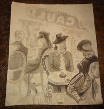 Superbe encre aquarelle