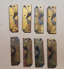 8 anciennes entrées de serrure ART DECO  - pièces originales - gauche et droite