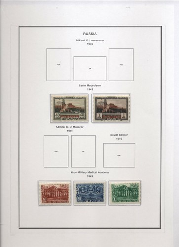 Russie 1949 lotto nouveaux - russie, 1949/50
