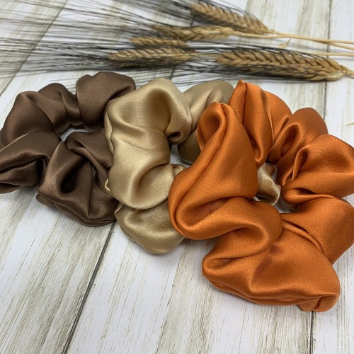 100 pure silk hair scrunchies - pure,