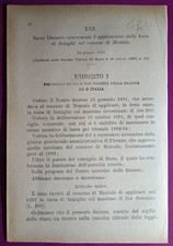 Montale 1892, Règlement Royal X Application Taxe De Famille-R@Ro-4323