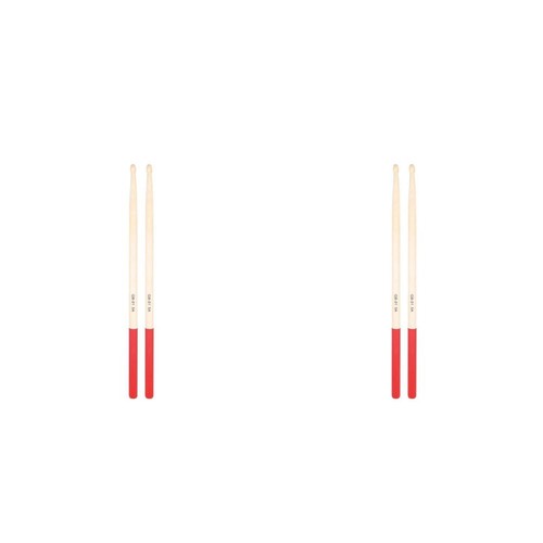 Red maple wood drumsticks - red,