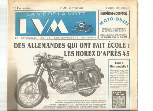 Vie moto n - la, horex