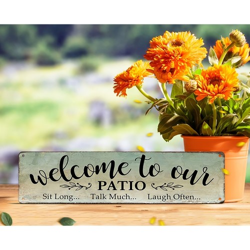 Backyard plaque metal board - metal,