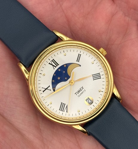 1993 vintage timex moon - moon, phase
