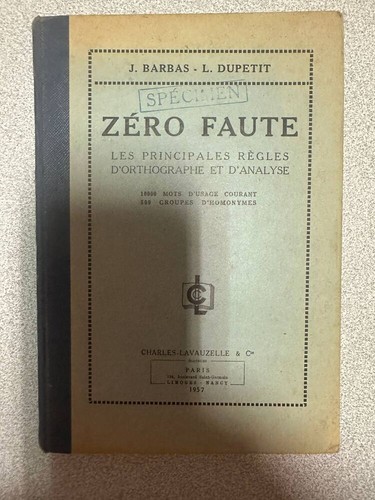 Zéro faute barbas - faute, j.