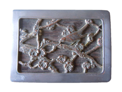 Coffret métal argenté - , bois