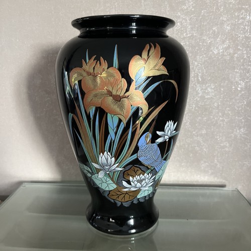 Vase céramique noire - vase, décor