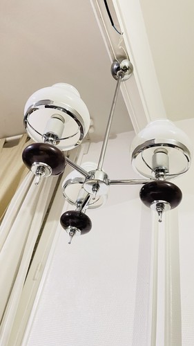 Joli lustre suspension chrome - ,