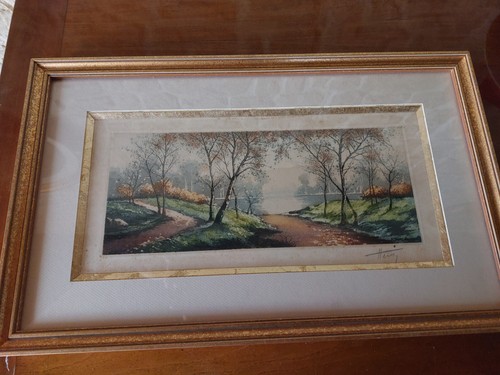 Cadre gravure paysage - cadre,