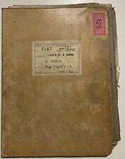 Fiat 1100 CAR TURIN ARCHIVE FOLDER ORIGINAL DRAWINGS GEARBOX