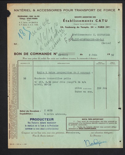 Paris materiels - (xi°), &