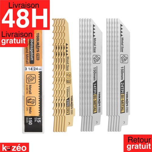 Lames scie sabre - 15, de