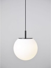 Brokis Sfera 400 Pendant, Triplex Opal, Acid-etched both side surface,black