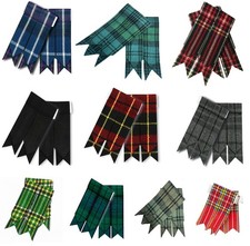 Hm Highland Flashes de Chaussettes Kilt Jarretière Flashes Écossais Motif