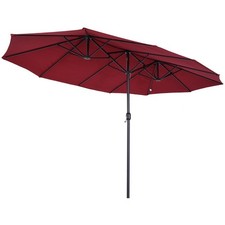 Parasol double 4.50 x 2.65 x h2.4 m Bordeaux KZ GARDEN