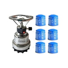 Rechaud gaz Camping + 6 cartouches gaz 190gr Campergaz