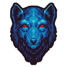 TETE DE LOUP BLEU CHIEN FAUVE