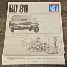 RARE : Brochure Publicitaire NSU RO 80  - Non Daté - Bel Etat