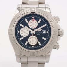 Breitling Super Avenger II A13371 SS SS AT Black Dial 2 Extra Links